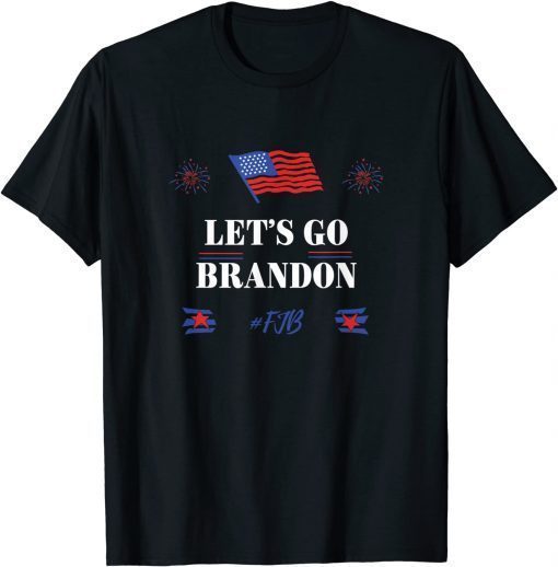 Classic Let's Go Brandon Tee Conservative Anti Liberal US Flag T-Shirt