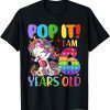 T-Shirt Dabbing Unicorn Pop It I Am 6 Years Old Fidget 6th Birthday 2021