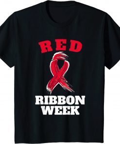 Kids We Wear Red Fo Red ribbon week Awareness Tee Shirts