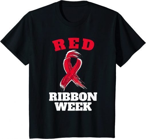 Kids We Wear Red Fo Red ribbon week Awareness Tee Shirts