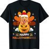 Classic Golden Retriever Turkey Hallothankmas Thanksgiving Xmas T-Shirt
