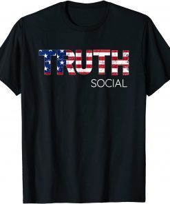 2021 Truth Social USA Flag Trump Supporter US Classic T-Shirt