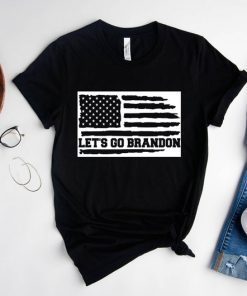 2021 Let's Go Brandon US Flag Back Tee Shirt