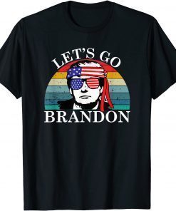 Classic Let's Go Brandon Tee Conservative Anti Liberal US Flag Retro T-Shirt