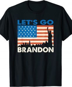 2021 Fjb Chant Let's Go Brandon American Flag Impeach Biden Anti Liberal T-Shirt