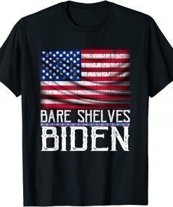 T-Shirt Bare Shelves Biden Conservative Liberal Impeach USA Flag