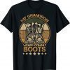 Funny My Daughter Wears Combat Boots Proud Military Retro Grandpa T-Shirt
