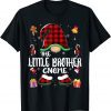 Classic Little Brother Gnome Buffalo Plaid Red Matching Family TShirt