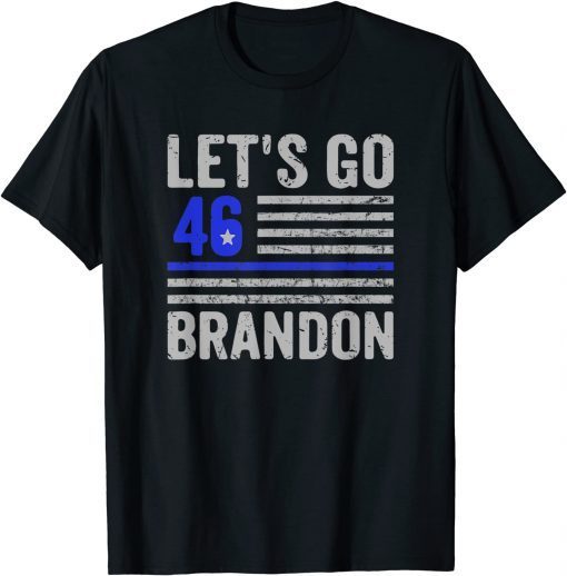 Funny FJB Impeach 46 Let's Go Brandon Tee Conservative Anti Liberal US Flag T-Shirt