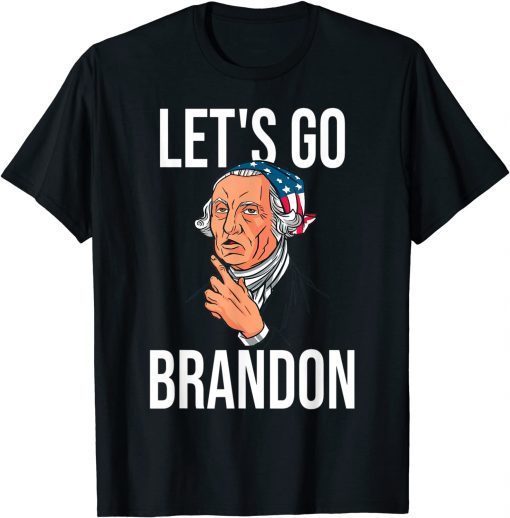 FJB Let's Go Brandon Biden Conservative Anti Liberal US Flag Fuck Biden T-Shirt