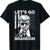 Official Let's Go Brandon Conservative Anti Liberal US Flag T-Shirt