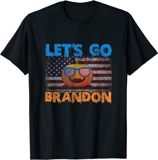 FJB Let's Go Brandon Conservative Anti Liberal US Flag Halloween Shirt