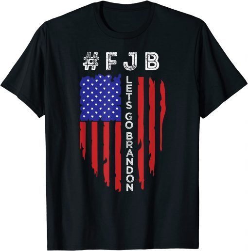 Impeach 46 Let's Go Brandon Tee Conservative Anti Liberal US Flag T-Shirt