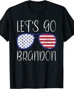 Classic Let's Go Brandon Sunglases Flag Impeach Biden Anti Liberal T-Shirt