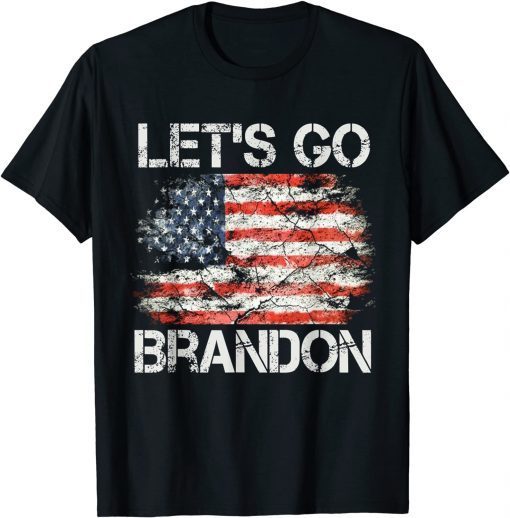 Official Let's Go Brandon Tee Conservative Anti Liberal US Flag Shirts