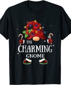 Matching Family Funny The Charming Gnome Christmas Group 2021 T-Shirt