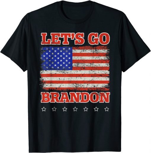 2021 Let's Go Brandon American Flag Impeach Biden Gift 2021 T-Shirt