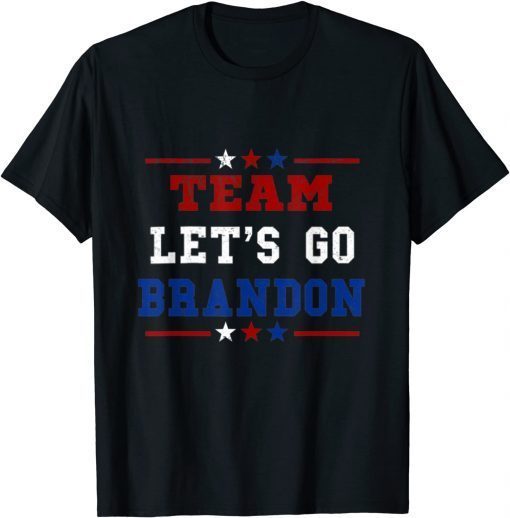 Team Let's Go Brandon Conservative Anti Liberal US Flag Classic T-Shirt