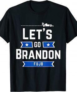 FJB Chant Let's Go Brandon Conservative Anti Liberal US Flag Fuck Biden T-Shirt