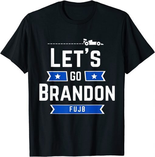 FJB Chant Let's Go Brandon Conservative Anti Liberal US Flag Fuck Biden T-Shirt