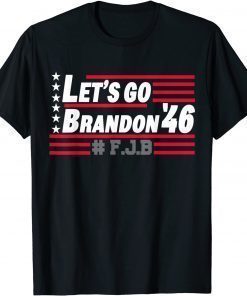 Impeach Biden Let's Go Brandon Conservative Anti Liberal US Flag Unisex T-Shirt