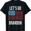 Shirts Let's Go Brandon Biden Conservative Anti Liberal US Flag Anti Biden Gift Tee