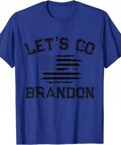 Let's Go Brandon Funny Anti Biden US Flag Political Anti Biden Gift T-Shirt