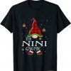 Nini Gnome Buffalo Plaid Matching Family Christmas Pajama Funny Tee Shirts