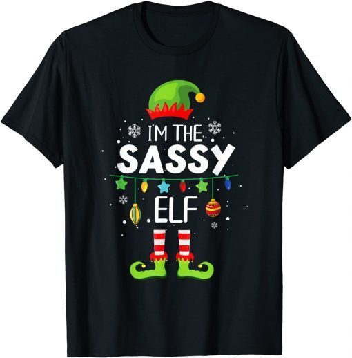 I'm The Sassy Elf Matching Family Christmas Group Pajama Shirts