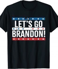 Classic Impeach 46 Lets Go Brandon Us Flag Colors Vintage T-Shirt