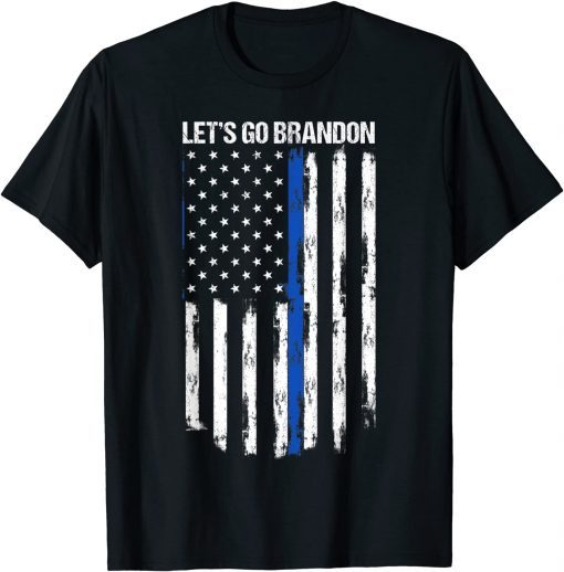 Let's Go Brandon Tee Conservative Anti Liberal US Flag T-Shirt