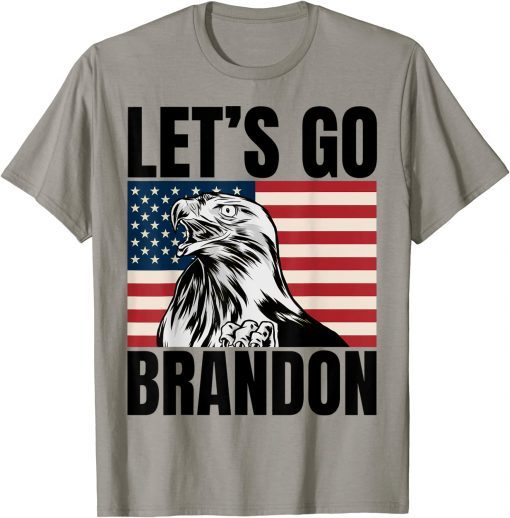 Let's Go Brandon Conservative Anti Liberal US Flag Anti Biden 2021 T-Shirt