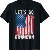 Classic Let's Go Brandon Conservative Anti Liberal US Flag T-Shirt