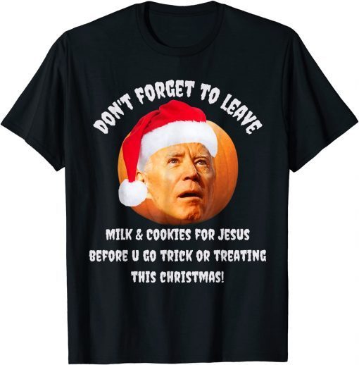 T-Shirt happy christmas anti joe biden funny halloween 2021 pumpkin