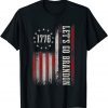 Funny let's go brandon USA Flag Impeach 1776 Anti Biden Shirts