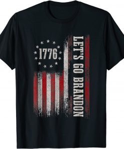 Funny let's go brandon USA Flag Impeach 1776 Anti Biden Shirts