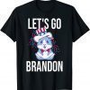 Funny Let's Go Brandon Biden Conservative Anti Liberal US Flag T-Shirt
