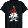 2021 Princess Gnome Buffalo Plaid Matching Family Christmas Funny T-Shirt