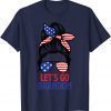 2021 Messy Bun Let's Go Brandon Chant Funny Biden Political Unisex Tee Shirt
