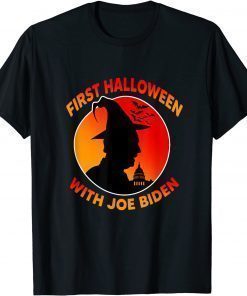 Halloween Joe Biden Witch Hat Vintage Retro Gift Tee Shirt