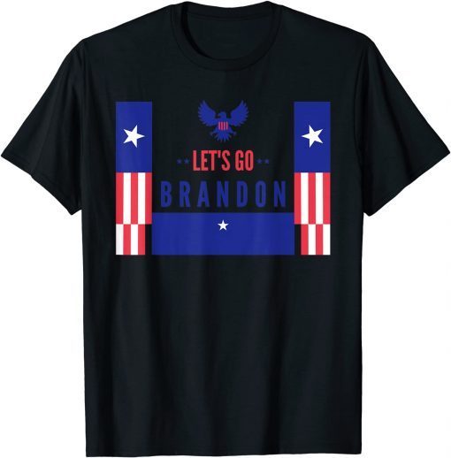 T-Shirt Let's Go Brandon Tee US Flag Retro Vintage 2021