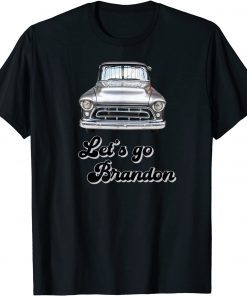 Classic Let's Go Brandon Hotrod 55 Vintage Race Christmas Anti Biden T-Shirt