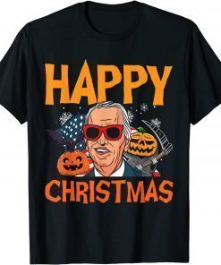 Funny Happy Christmas Funny Anti Joe Biden Gift Tee Shirt