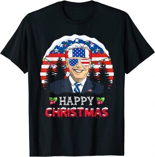 2021 Merry Christmas Happy Hallothanksmas Funny Joe Biden Men T-Shirt