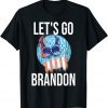 Let's Go Brandon Anti Biden Conservative Anti Liberal US Flag T-Shirt