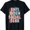 Funny Anti Biden Social Club American Flag Retro Vintage T-Shirt