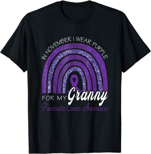 Official I Wear Purple For My Granny ,Pancreatic Cancer Awareness T-Shirt