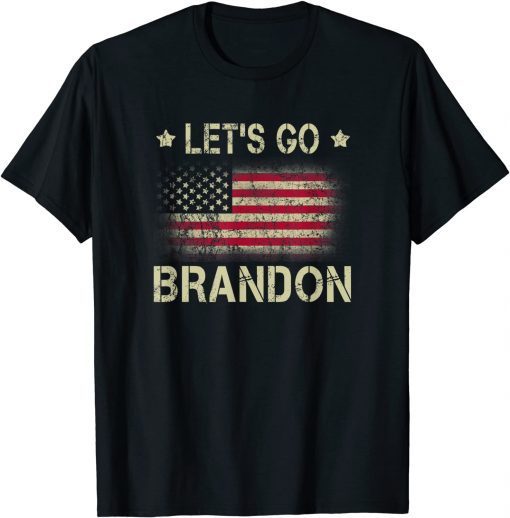 FJB Let's Go Brandon Chant American Anti Liberal Vintage T-Shirt