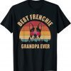2021 Retro Best Frenchie Grandpa Ever, Bulldog Lover Tee Shirts