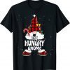 Hungry Gnome Buffalo Plaid Matching Family Christmas Pajama Gift Shirts